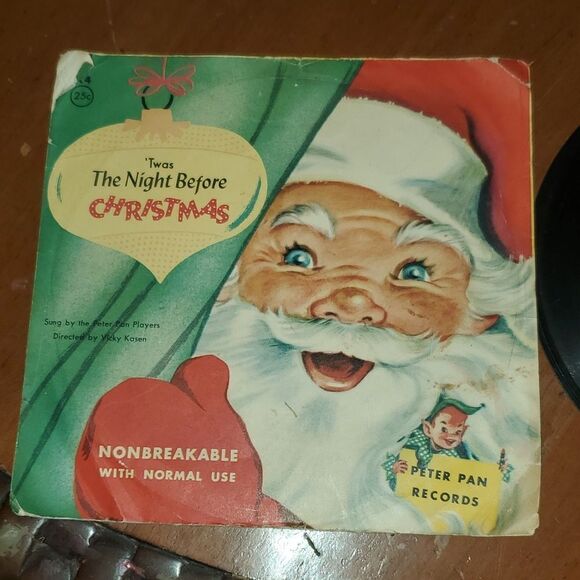 Vintage Peter Pan Records Twas The Night Before Christmas Vinyl - Picture 3 of 8